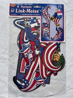 NWT Beistle USA Patriotic Eagle American  Flag Uncle Sam Stars And Stripes 2001